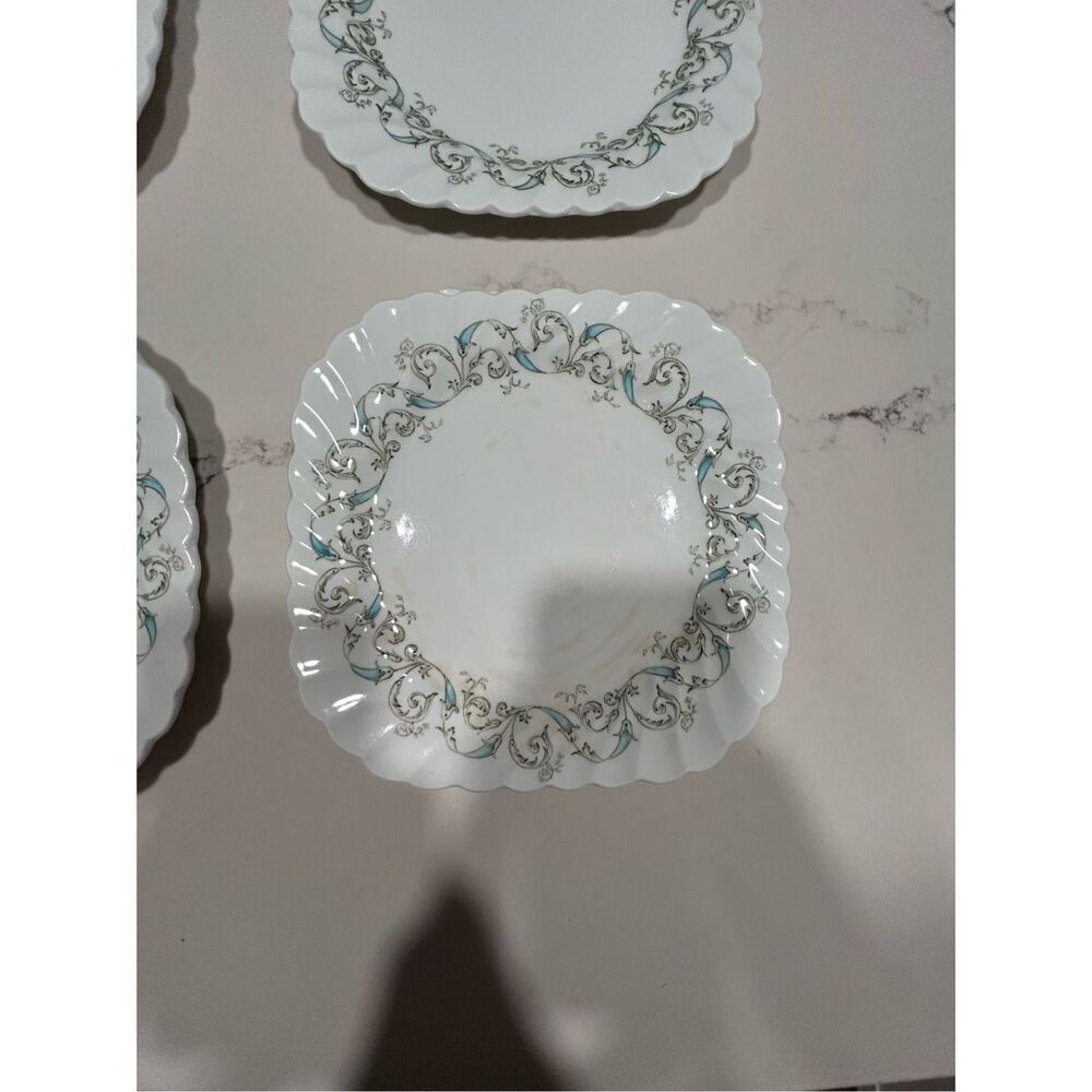 Set of 6 Johnson Brothers Ironstone "Minuet" Square Bread & Butter Plates - Picture 2 of 5